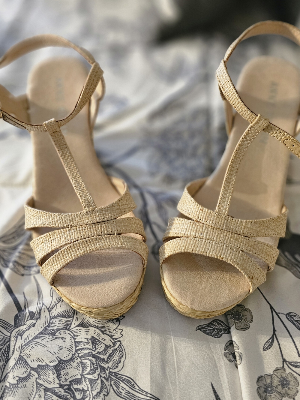 Women’s Gold Wedge Sandals - Elegant Strappy Summer Heels